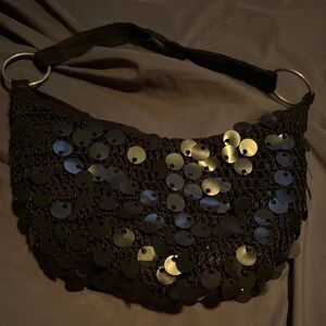 Black Sequin Women's Bag